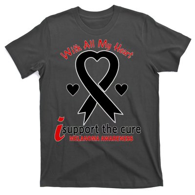 With All My Heart Melanoma Awareness T-Shirt