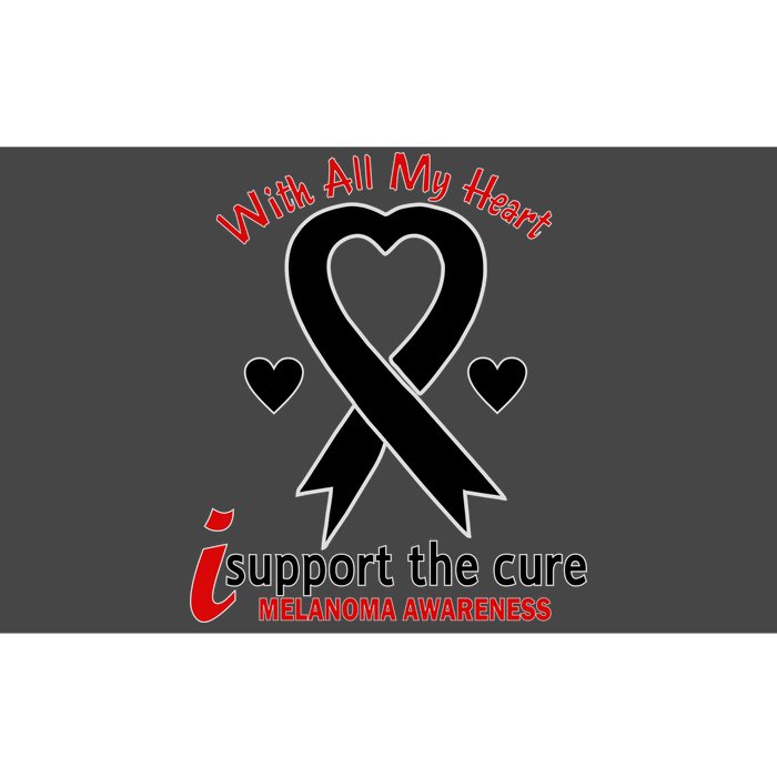 With All My Heart Melanoma Awareness Bumper Sticker