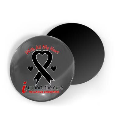 With All My Heart Melanoma Awareness Magnet