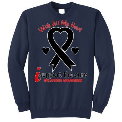 With All My Heart Melanoma Awareness Sweatshirt