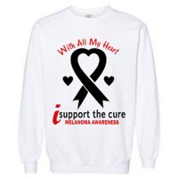 With All My Heart Melanoma Awareness Garment-Dyed Sweatshirt
