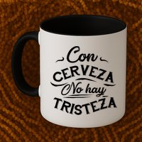 With Beer There Is No Sadness Con Cerveza No Hay Tristeza Mug
