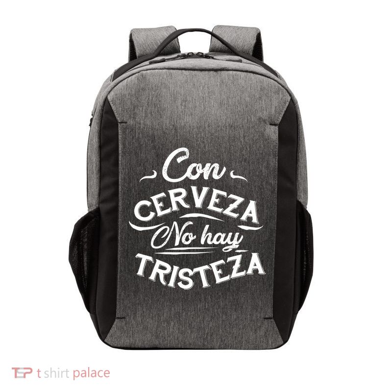 With Beer There Is No Sadness Con Cerveza No Hay Tristeza Vector Backpack