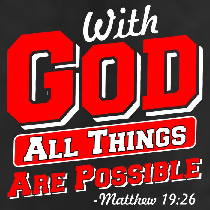 With God All Things Are Possible - Matthew 19:26 Garment-Dyed Fleece Hoodie