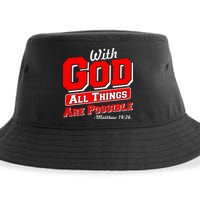 With God All Things Are Possible - Matthew 19:26 Sustainable Bucket Hat
