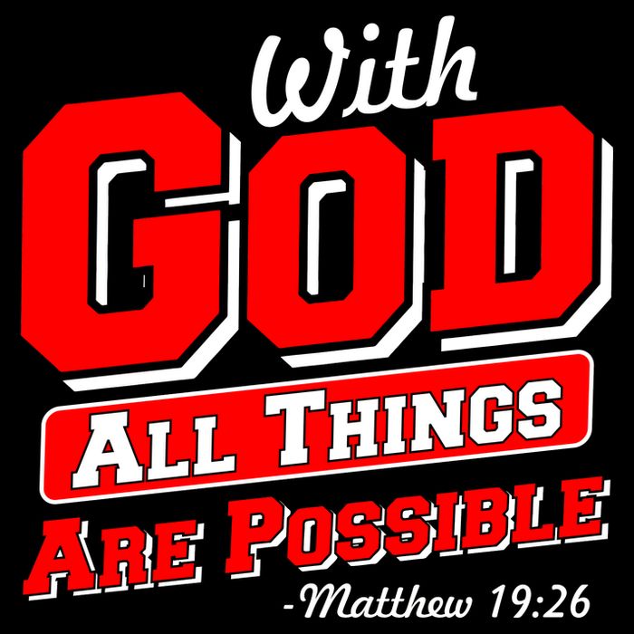 With God All Things Are Possible - Matthew 19:26 7-Panel Snapback Hat