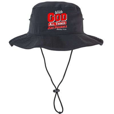 With God All Things Are Possible - Matthew 19:26 Bucket Hat