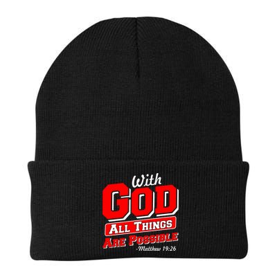 With God All Things Are Possible - Matthew 19:26 Beanie