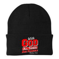 With God All Things Are Possible - Matthew 19:26 Beanie