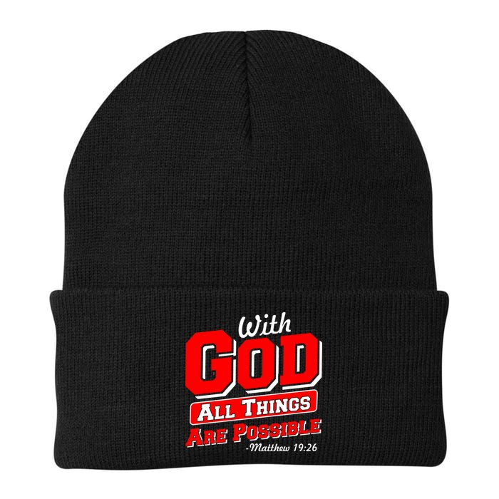 With God All Things Are Possible - Matthew 19:26 Beanie