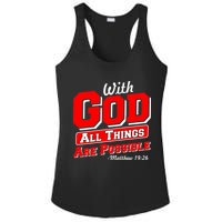 With God All Things Are Possible - Matthew 19:26 Ladies PosiCharge Competitor Racerback Tank