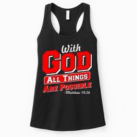 With God All Things Are Possible - Matthew 19:26 Womens Tank Top