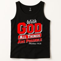 With God All Things Are Possible - Matthew 19:26 Tank Top
