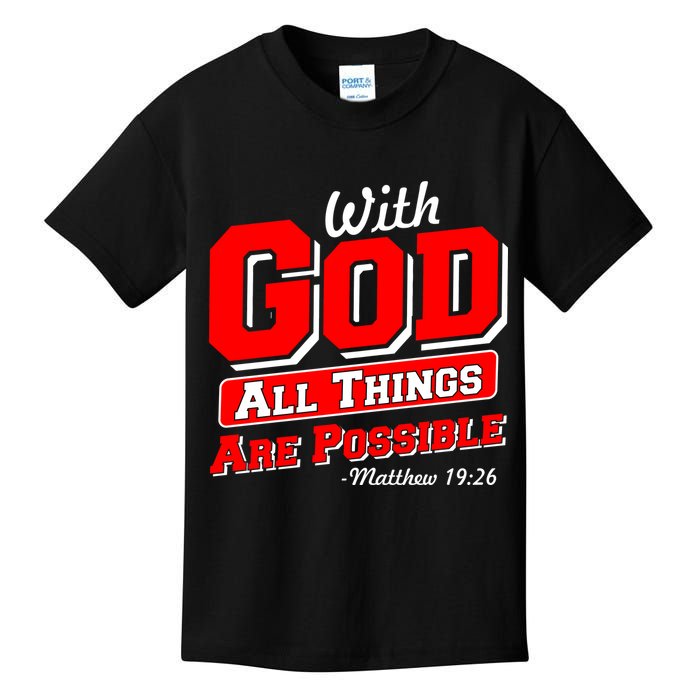 All things are Possible Matthew Kids T Shirt