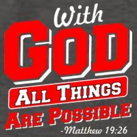 With God All Things Are Possible - Matthew 19:26 Vector Backpack