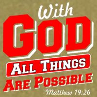 With God All Things Are Possible - Matthew 19:26 Garment-Dyed Women's Muscle Tee
