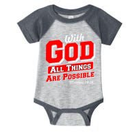 With God All Things Are Possible - Matthew 19:26 Infant Baby Jersey Bodysuit