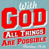 With God All Things Are Possible - Matthew 19:26 Sueded Cloud Jersey T-Shirt