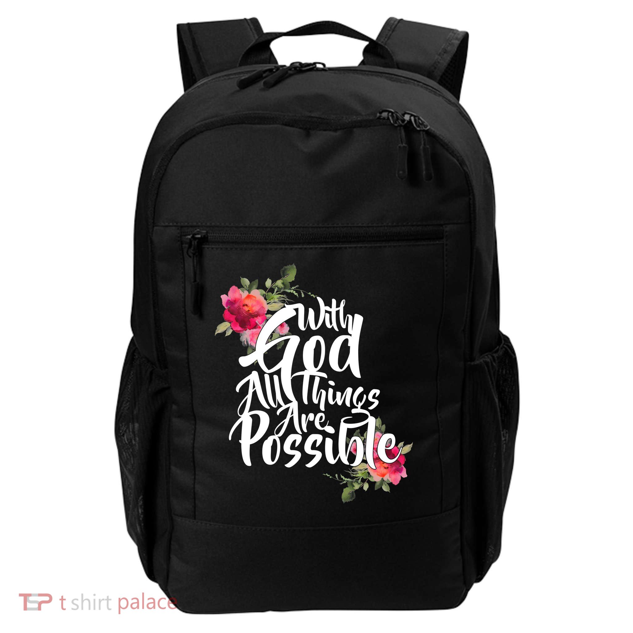 With God All Things Possible Daily Commute Backpack