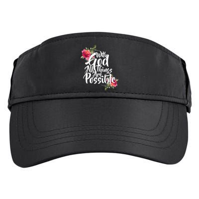 With God All Things Possible Adult Drive Performance Visor