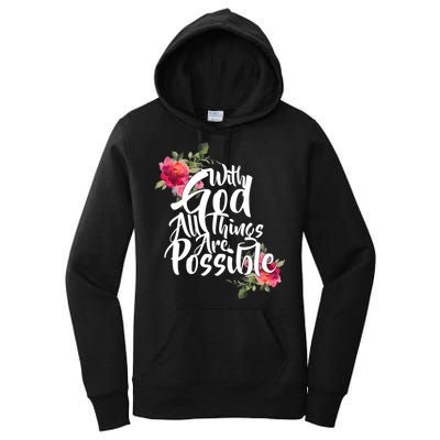 With God All Things Possible Women's Pullover Hoodie