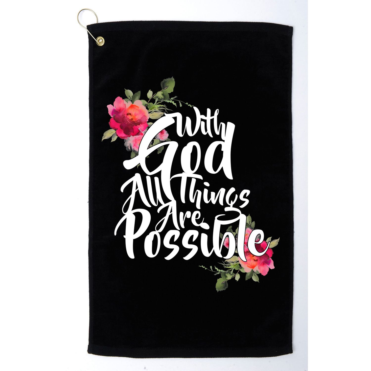 With God All Things Possible Golf Towel