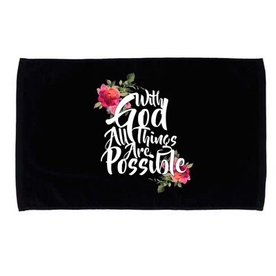 With God All Things Possible Microfiber Hand Towel