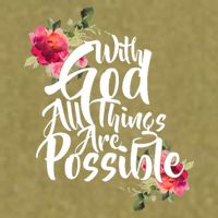 With God All Things Possible Garment-Dyed Women's Muscle Tee