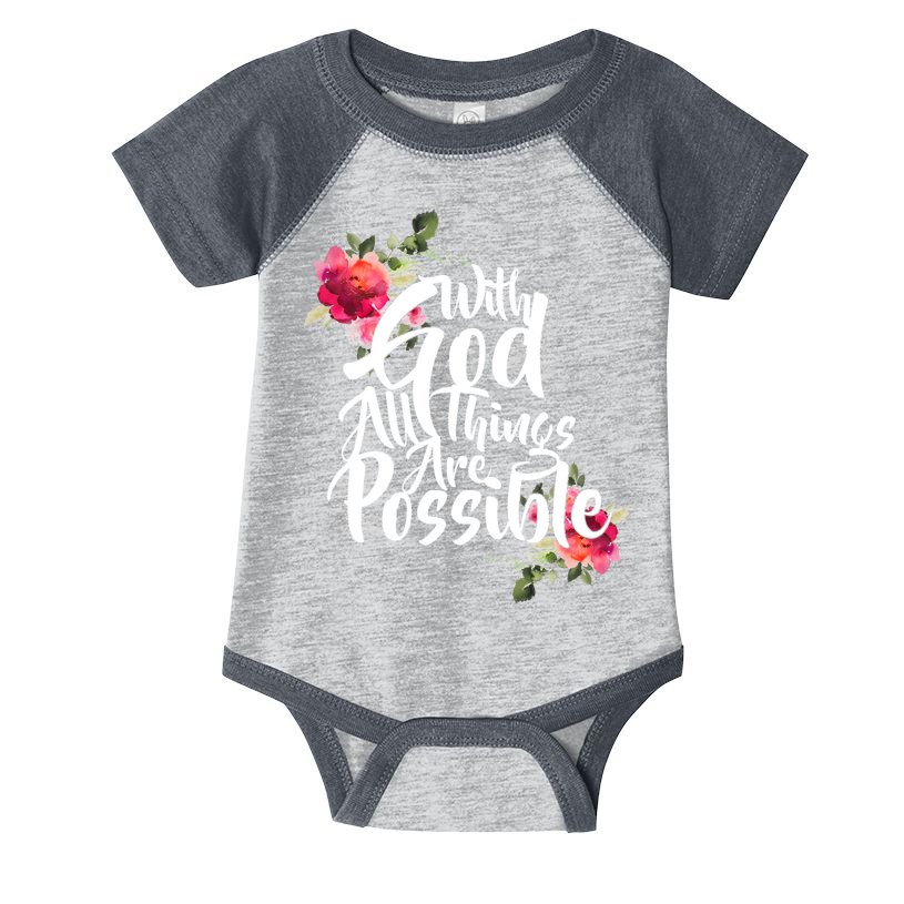 With God All Things Possible Infant Baby Jersey Bodysuit
