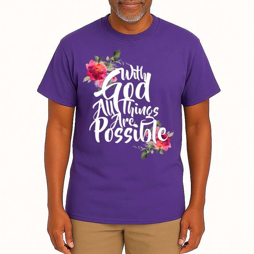 With God All Things Possible Tall T-Shirt