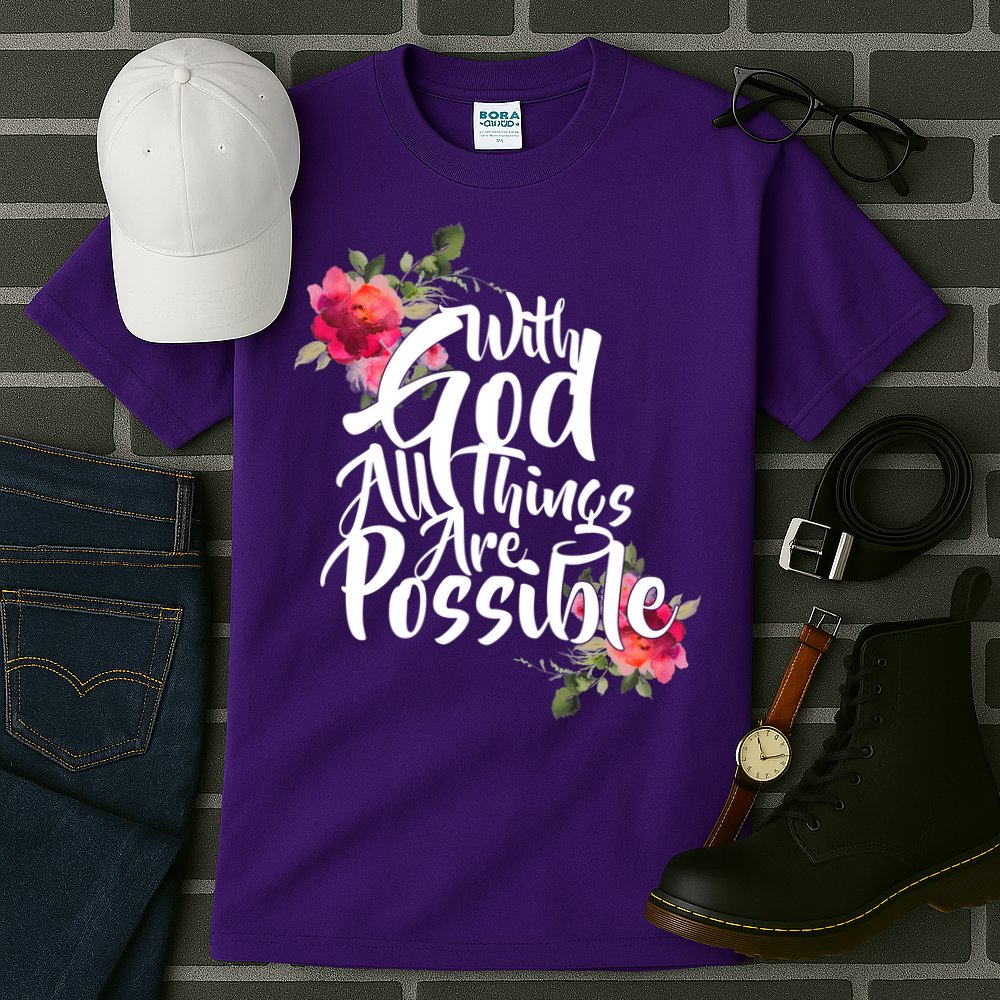 With God All Things Possible Tall T-Shirt