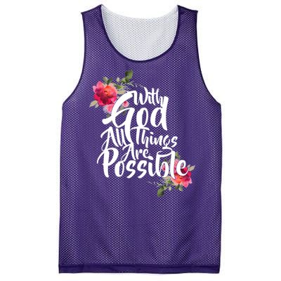 With God All Things Possible Mesh Reversible Basketball Jersey Tank