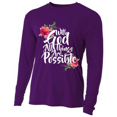 With God All Things Possible Cooling Performance Long Sleeve Crew