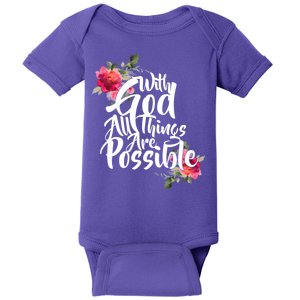 With God All Things Possible Baby Bodysuit