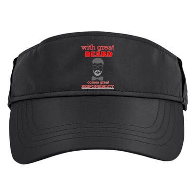 With Great Beard Comes Great Responsibility Adult Drive Performance Visor