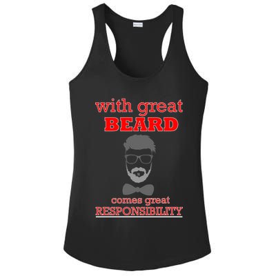 With Great Beard Comes Great Responsibility Ladies PosiCharge Competitor Racerback Tank