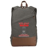 With Great Beard Comes Great Responsibility Cotton Canvas Backpack