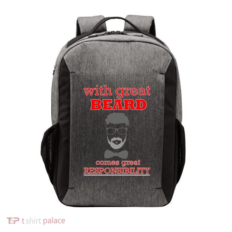 With Great Beard Comes Great Responsibility Vector Backpack