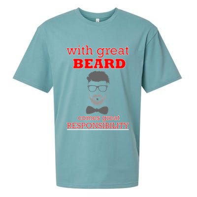 With Great Beard Comes Great Responsibility Sueded Cloud Jersey T-Shirt