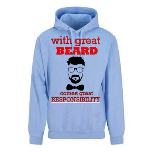 With Great Beard Comes Great Responsibility Unisex Surf Hoodie