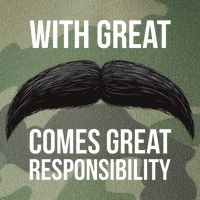 With Great Mustache Comes Great Responsibility  Legacy Tie Dye Trucker Hat