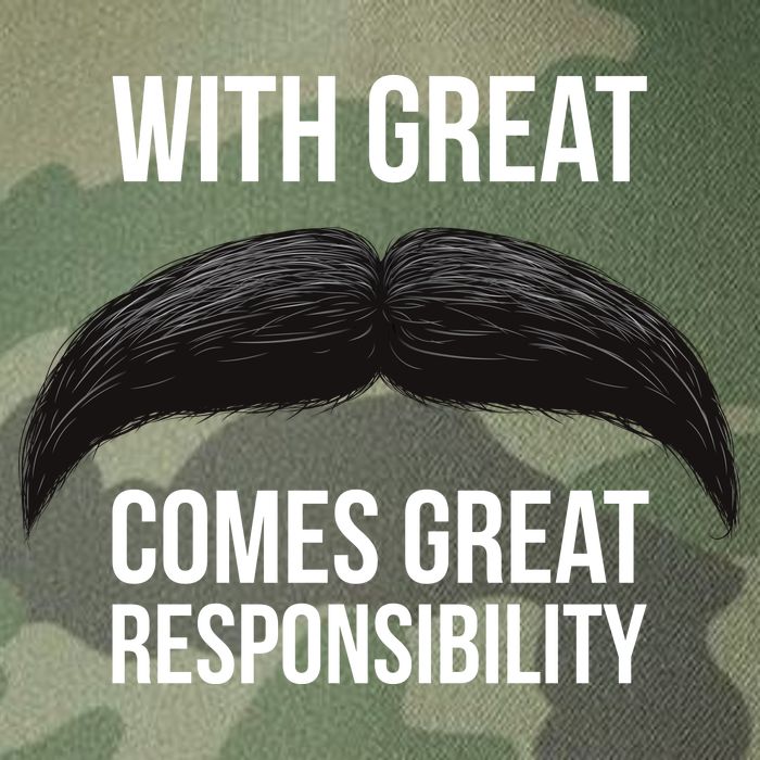 With Great Mustache Comes Great Responsibility  Legacy Tie Dye Trucker Hat