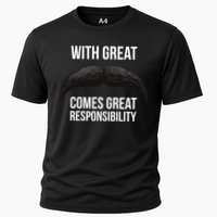With Great Mustache Comes Great Responsibility  Cooling Performance Crew T-Shirt