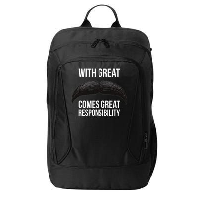 With Great Mustache Comes Great Responsibility  City Backpack