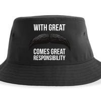 With Great Mustache Comes Great Responsibility  Sustainable Bucket Hat