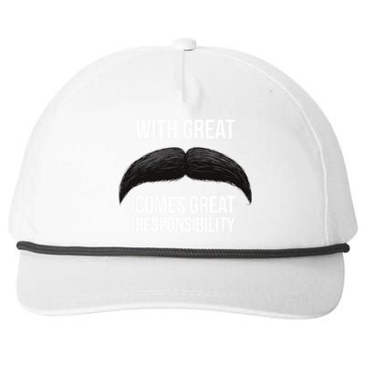 With Great Mustache Comes Great Responsibility  Snapback Five-Panel Rope Hat