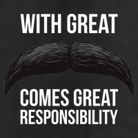 With Great Mustache Comes Great Responsibility  Golf Towel