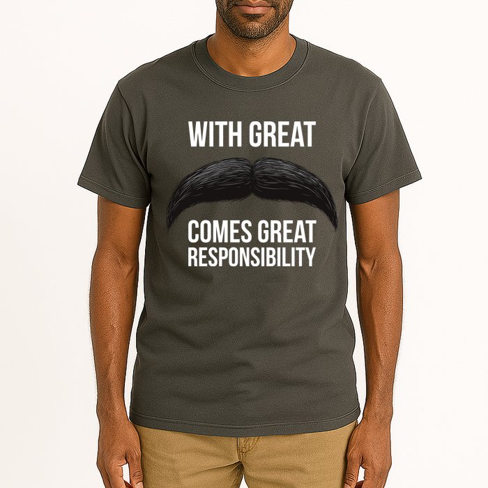 With Great Mustache Comes Great Responsibility  Tall T-Shirt
