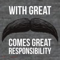 With Great Mustache Comes Great Responsibility  7-Panel Snapback Hat