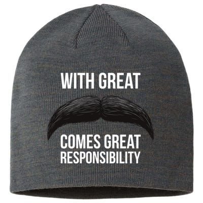 With Great Mustache Comes Great Responsibility  Sustainable Beanie